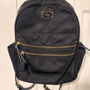 Kate Spade Black Nylon Backpack